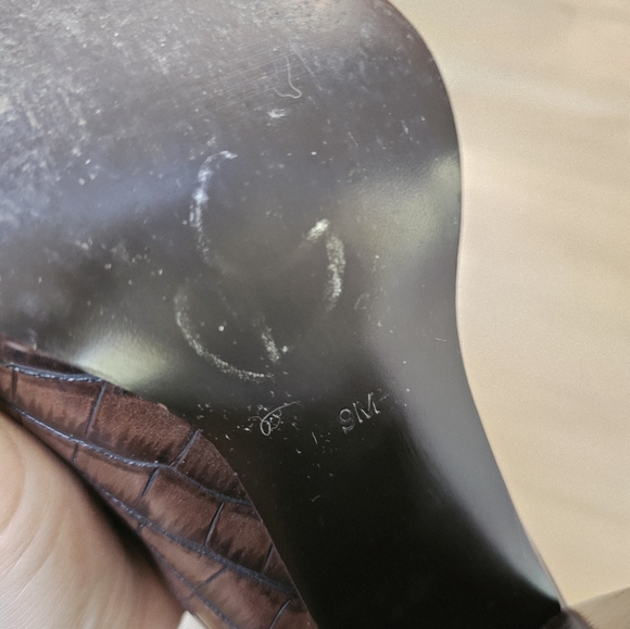 Guess Marney 2 Western Crocodile Leather Mid Calf Cowboy Heeled Boots - Picture 9 of 11